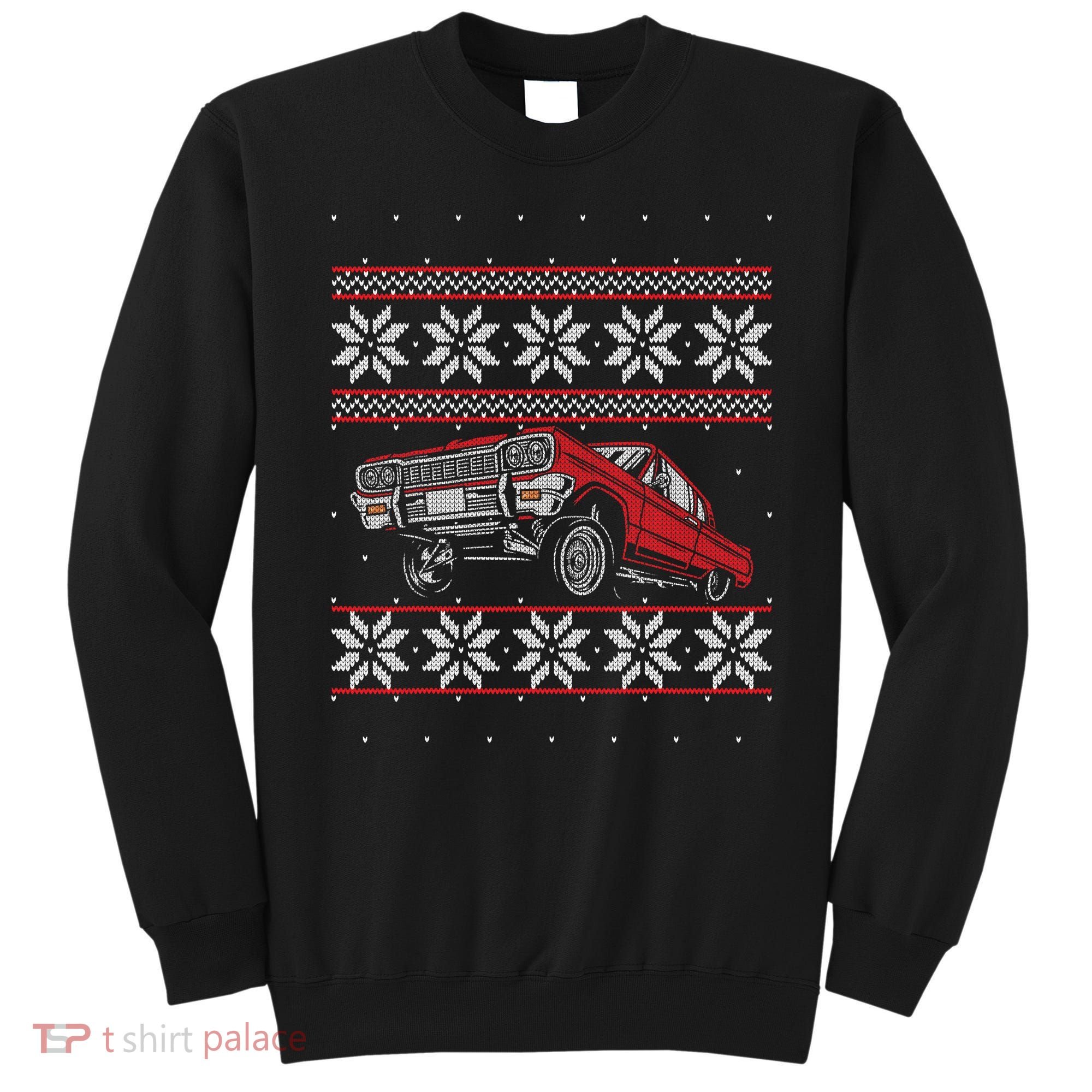 Classic Car Guys Matching Ugly Christmas Old Car Enthusiasts Sweatshirt