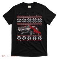 Classic Car Guys Matching Ugly Christmas Old Car Enthusiasts T-Shirt thumb 0
