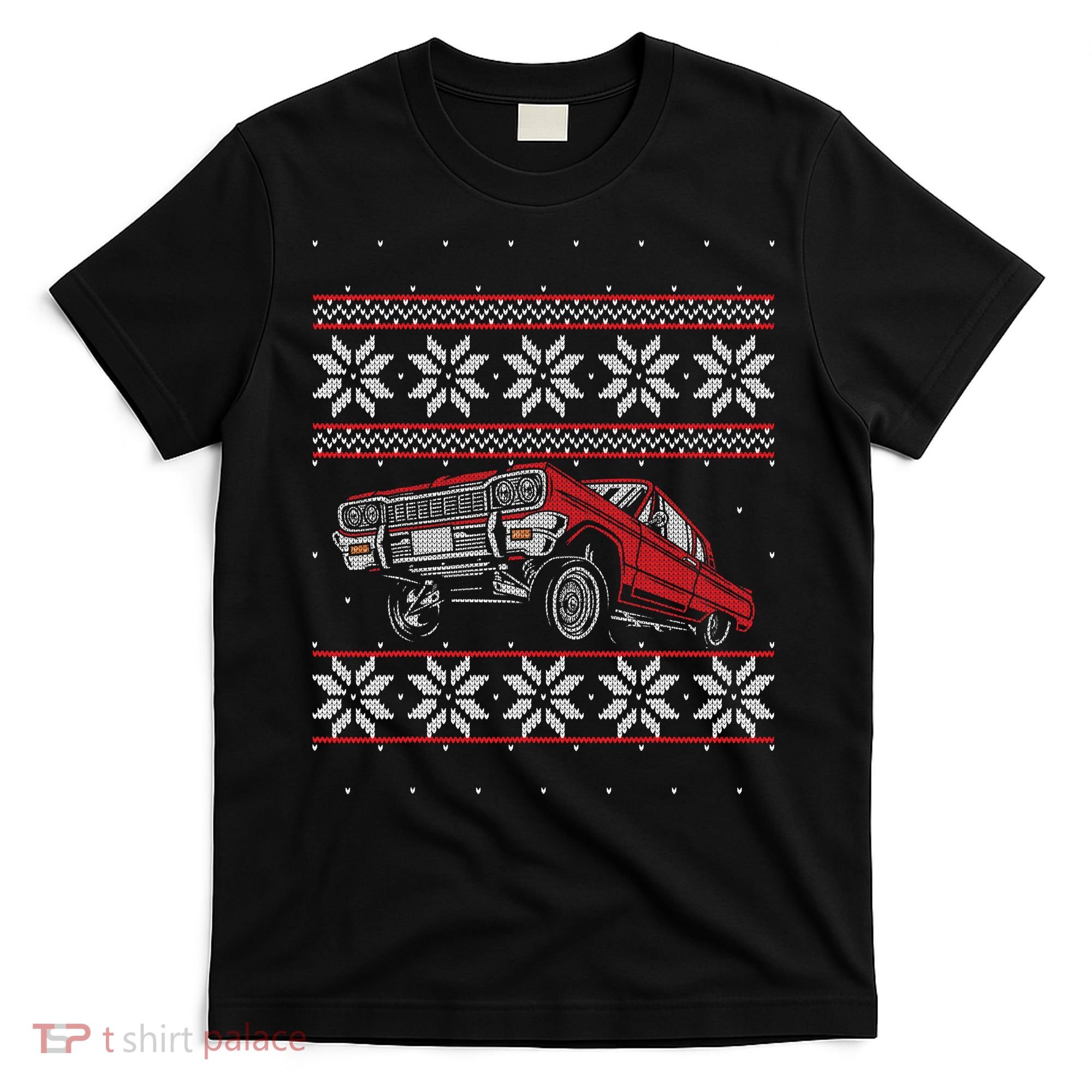 Classic Car Guys Matching Ugly Christmas Old Car Enthusiasts T-Shirt