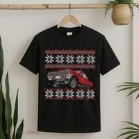 Classic Car Guys Matching Ugly Christmas Old Car Enthusiasts T-Shirt thumb 2