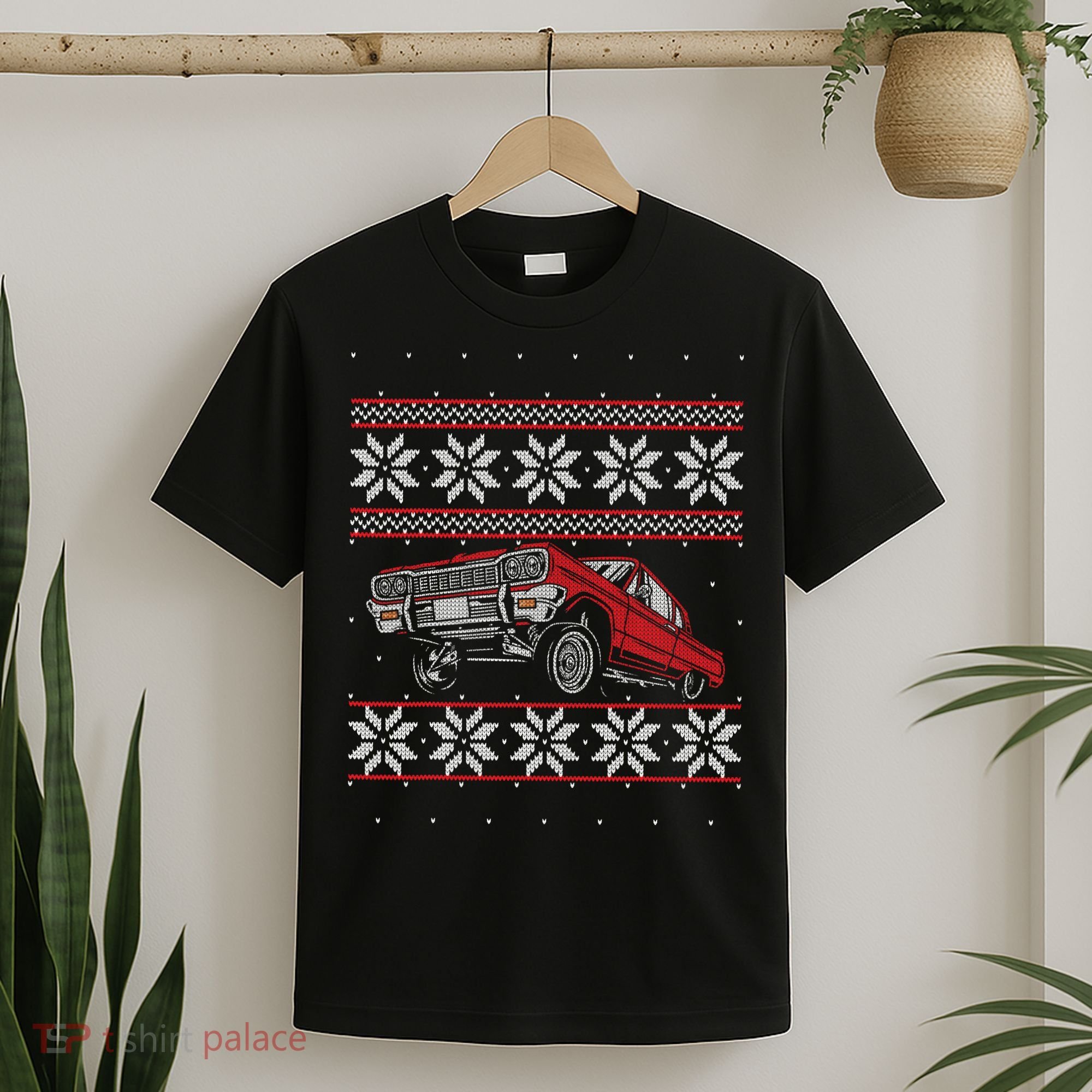 Classic Car Guys Matching Ugly Christmas Old Car Enthusiasts T-Shirt