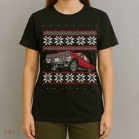 Classic Car Guys Matching Ugly Christmas Old Car Enthusiasts T-Shirt thumb 4