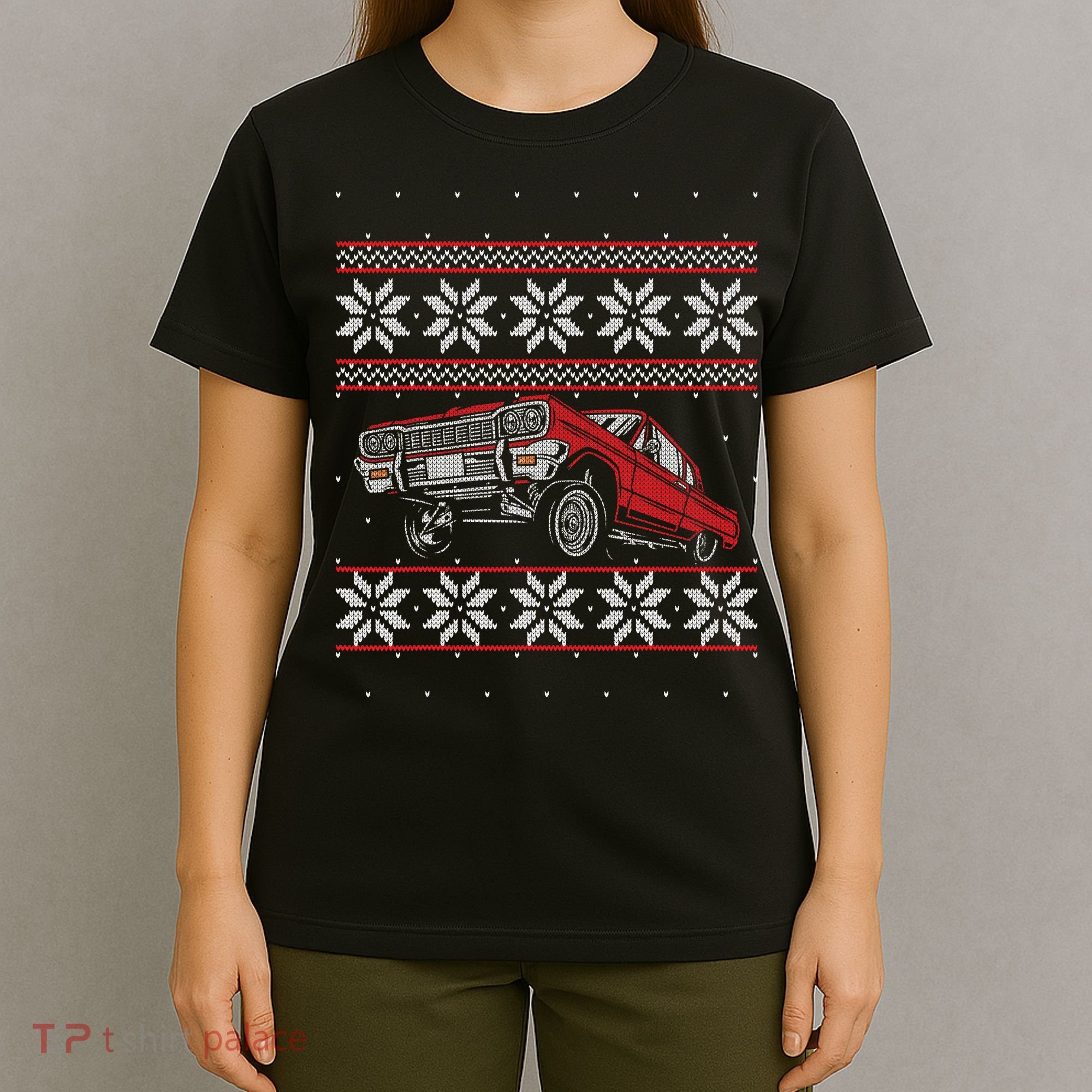 Classic Car Guys Matching Ugly Christmas Old Car Enthusiasts T-Shirt