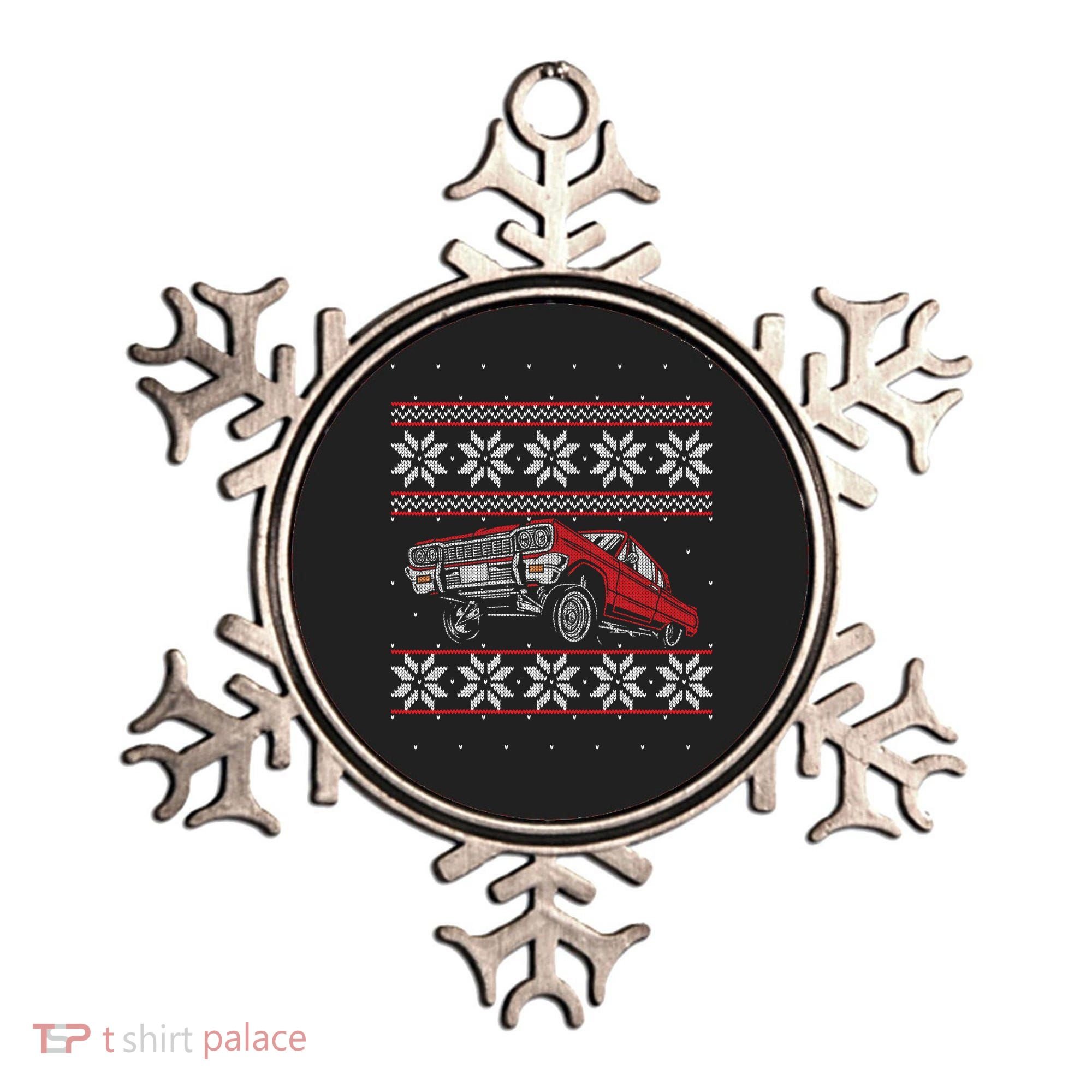 Classic Car Guys Matching Ugly Christmas Old Car Enthusiasts Ornament