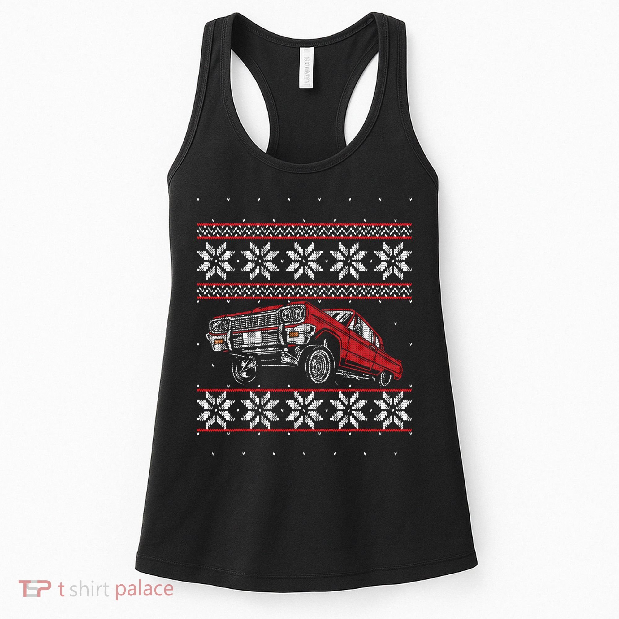 Classic Car Guys Matching Ugly Christmas Old Car Enthusiasts Women's Tank Top
