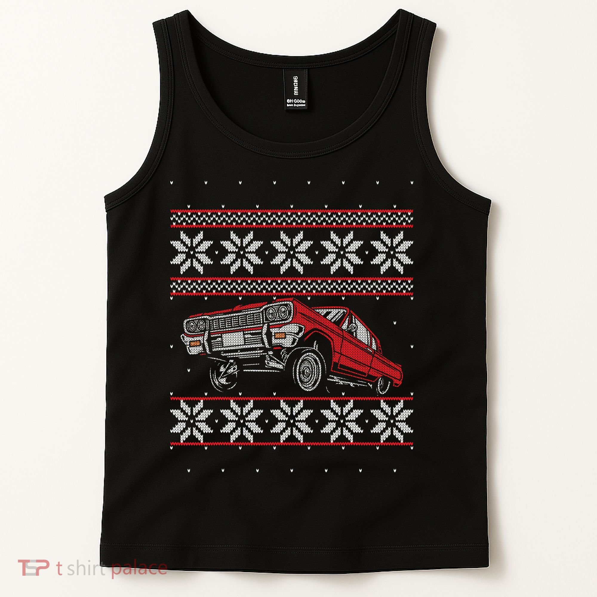 Classic Car Guys Matching Ugly Christmas Old Car Enthusiasts Tank Top