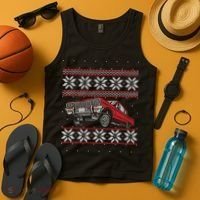 Classic Car Guys Matching Ugly Christmas Old Car Enthusiasts Tank Top thumb 4