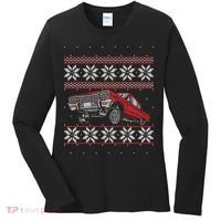 Classic Car Guys Matching Ugly Christmas Old Car Enthusiasts Women's Long Sleeve Shirt thumb 0