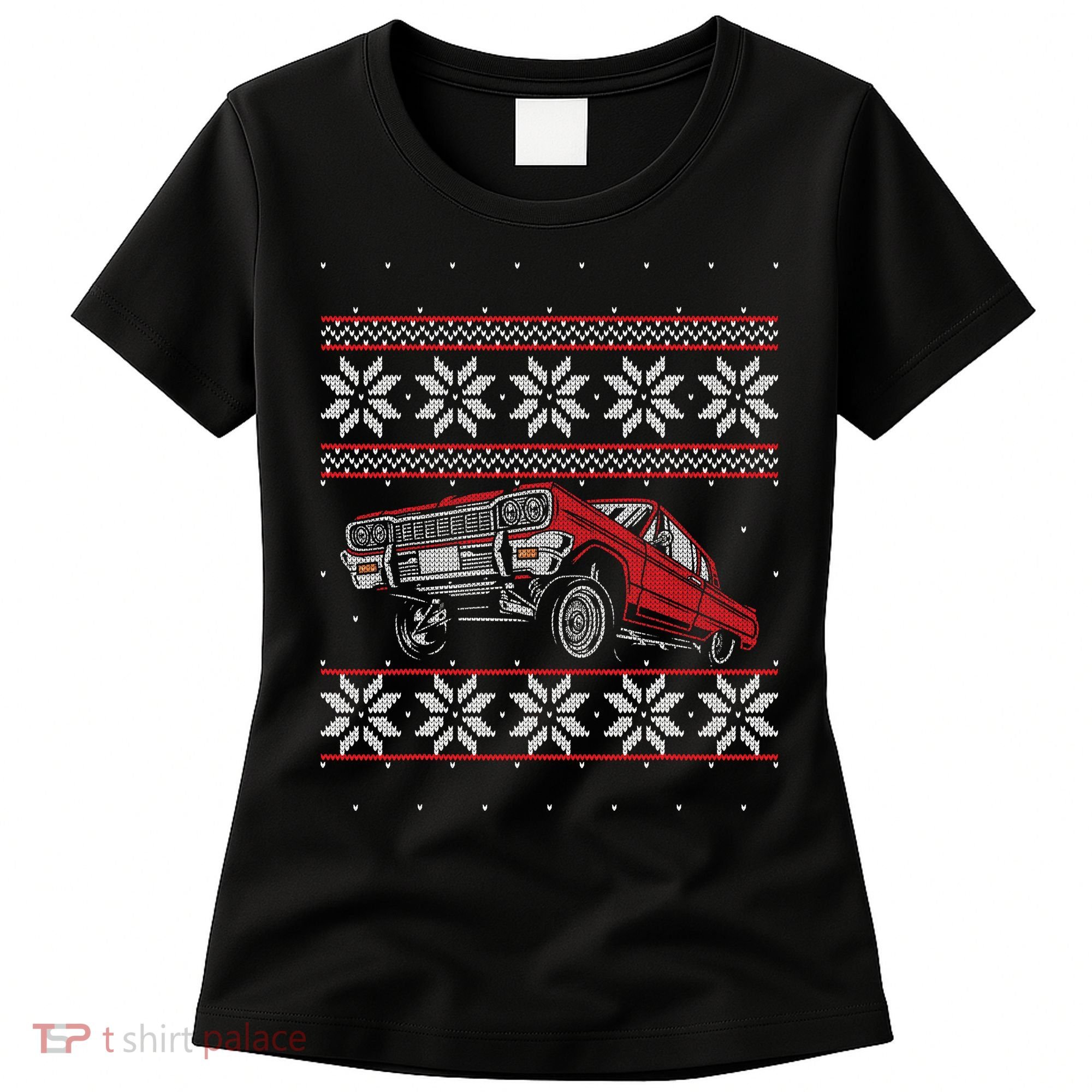 Classic Car Guys Matching Ugly Christmas Old Car Enthusiasts Women's T-Shirt