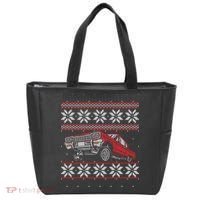 Classic Car Guys Matching Ugly Christmas Old Car Enthusiasts Tote Bag thumb 0
