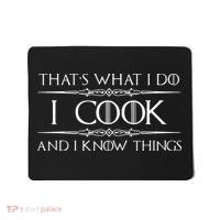 Chef Cook Gifts I Cook I Know Things Funny Cooking Mousepad thumb 0
