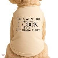 Chef Cook Gifts I Cook I Know Things Funny Cooking Doggie Tank thumb 0