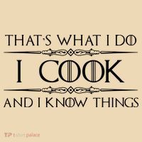 Chef Cook Gifts I Cook I Know Things Funny Cooking T-Shirt thumb 2