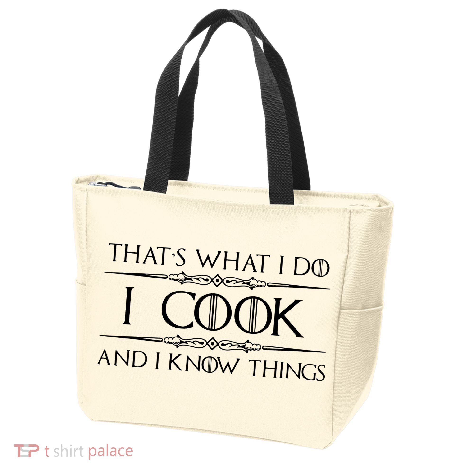 Chef Cook Gifts I Cook I Know Things Funny Cooking Tote Bag