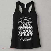 Christian Christmas Graphic S Go Tell It On The Mountain Women's Tank Top thumb 3