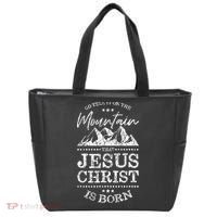 Christian Christmas Graphic S Go Tell It On The Mountain Tote Bag thumb 0