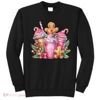 Cute Christmas Gingerbread Man Coffee Peppermint Latte Sweatshirt thumb 0