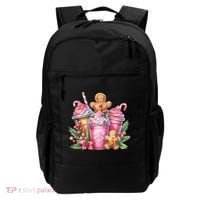 Cute Christmas Gingerbread Man Coffee Peppermint Latte Backpack thumb 0