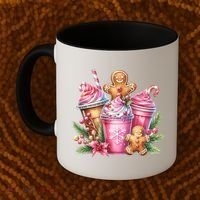 Cute Christmas Gingerbread Man Coffee Peppermint Latte Coffee Mug thumb 2