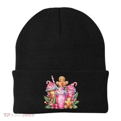 Cute Christmas Gingerbread Man Coffee Peppermint Latte Beanie
