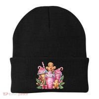 Cute Christmas Gingerbread Man Coffee Peppermint Latte Beanie thumb 0