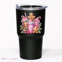 Cute Christmas Gingerbread Man Coffee Peppermint Latte Tumbler thumb 0