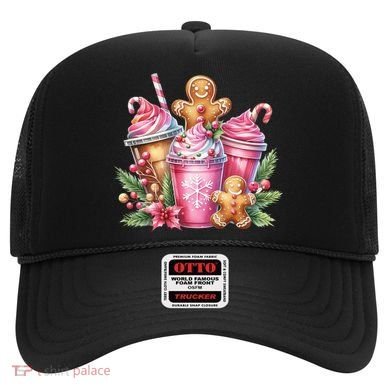 Cute Christmas Gingerbread Man Coffee Peppermint Latte Hat