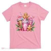 Cute Christmas Gingerbread Man Coffee Peppermint Latte T-Shirt thumb 0