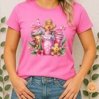Cute Christmas Gingerbread Man Coffee Peppermint Latte Women's T-Shirt thumb 2