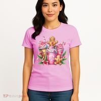 Cute Christmas Gingerbread Man Coffee Peppermint Latte Women's T-Shirt thumb 4
