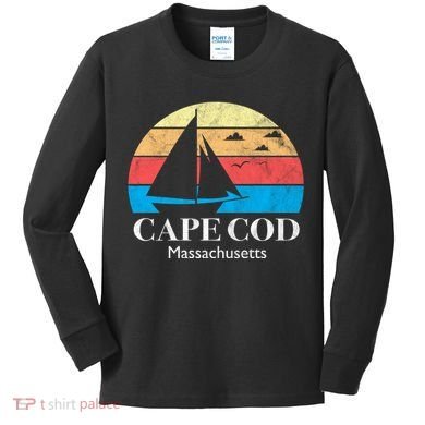 Cape Cod Gifts Massachusetts Souvenir Kids Long Sleeve Shirt
