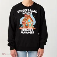 Cute Christmas Gingerbread House Project Manager Women's Sweatshirt thumb 0