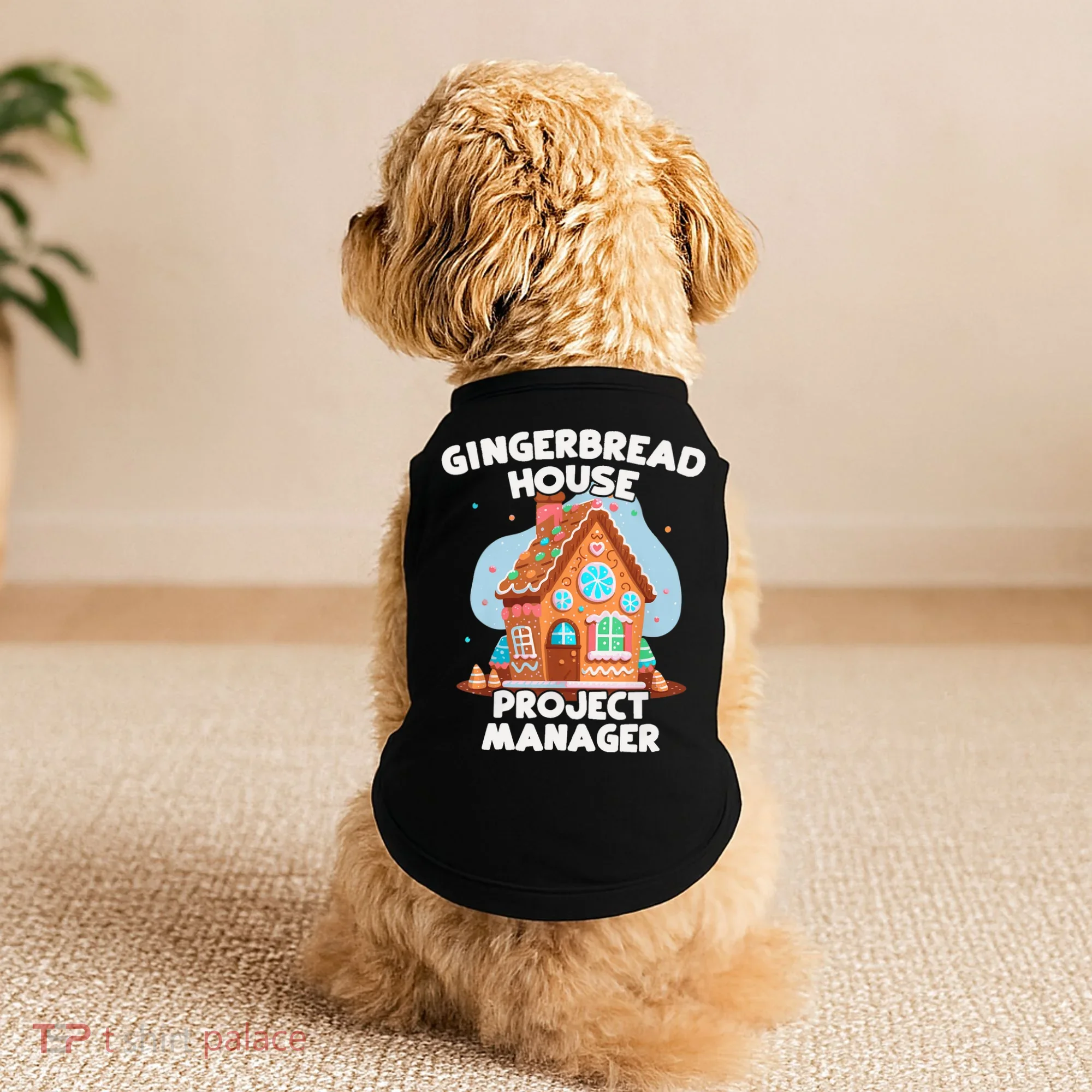 Cute Christmas Gingerbread House Project Manager Doggie Tank