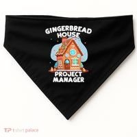 Cute Christmas Gingerbread House Project Manager USA-Made Doggie Bandana thumb 0