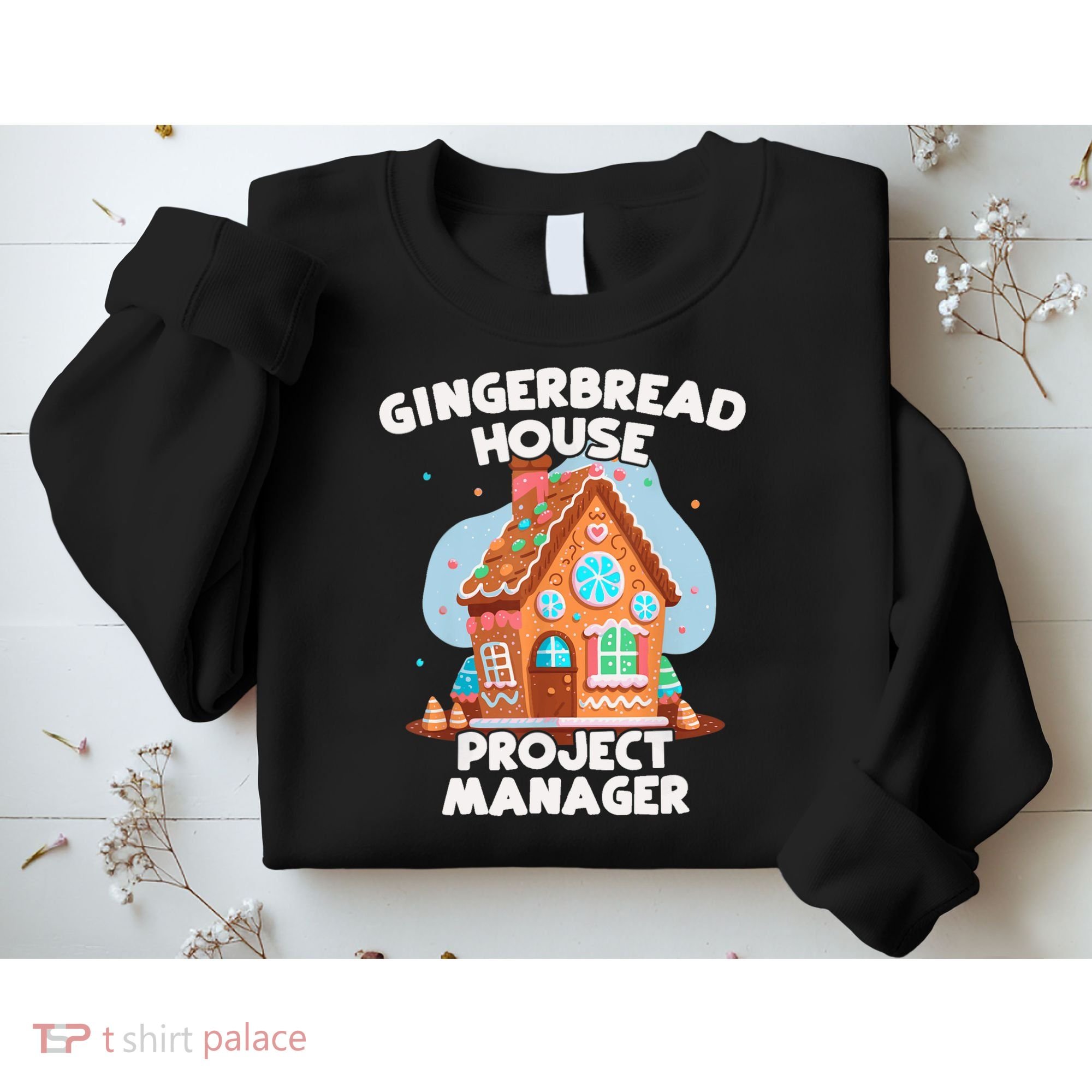 Cute Christmas Gingerbread House Project Manager Sweatshirt