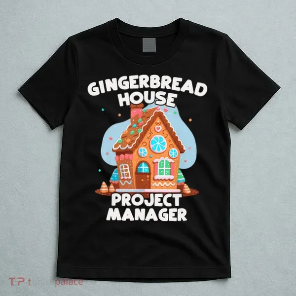 Cute Christmas Gingerbread House Project Manager T-Shirt