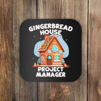 Cute Christmas Gingerbread House Project Manager Coaster thumb 0