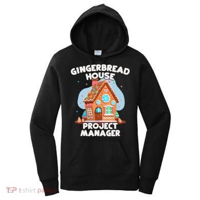 Cute Christmas Gingerbread House Project Manager Women's Hoodie