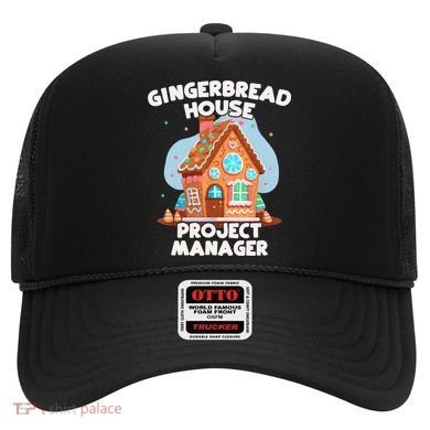 Cute Christmas Gingerbread House Project Manager Hat