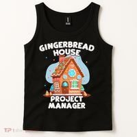Cute Christmas Gingerbread House Project Manager Tank Top thumb 2
