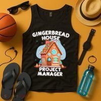 Cute Christmas Gingerbread House Project Manager Tank Top thumb 4