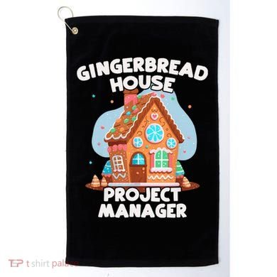 Cute Christmas Gingerbread House Project Manager Golf Towel