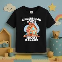 Cute Christmas Gingerbread House Project Manager Toddler T-Shirt thumb 3