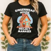 Cute Christmas Gingerbread House Project Manager Women's T-Shirt thumb 2
