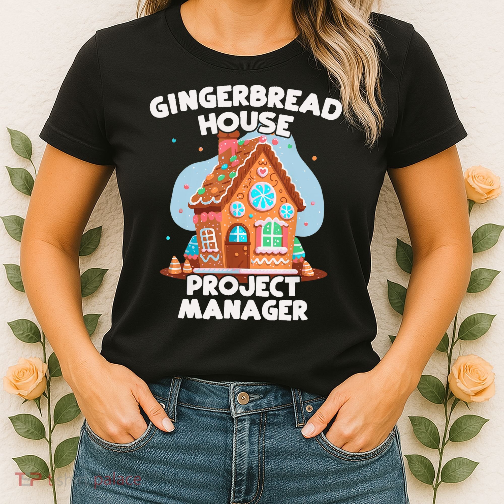 Cute Christmas Gingerbread House Project Manager Women's T-Shirt