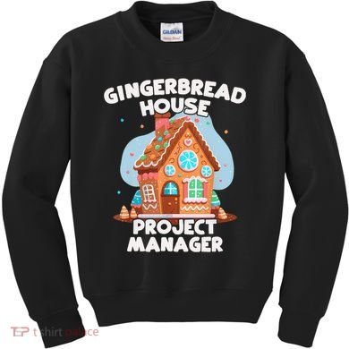 Cute Christmas Gingerbread House Project Manager Kids Sweatshirt