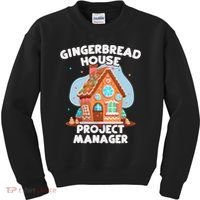 Cute Christmas Gingerbread House Project Manager Kids Sweatshirt thumb 0