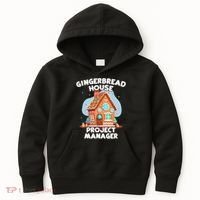 Cute Christmas Gingerbread House Project Manager Kids Hoodie thumb 0