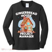 Cute Christmas Gingerbread House Project Manager Kids Long Sleeve Shirt thumb 0