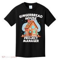 Cute Christmas Gingerbread House Project Manager Kids T-Shirt thumb 0